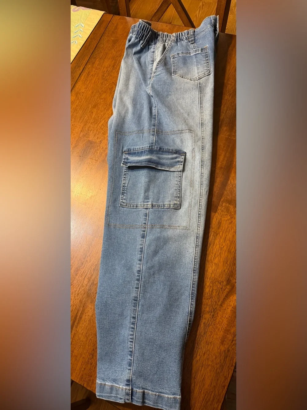 Madden NYC women’s cargo stretch high rise skater jeans size large 28” waist - Picture 5 of 16